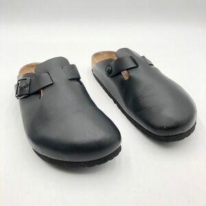 Birkenstock Black Leather Mules